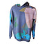 Fresh Hoods Hoodie Mens Medium Blue Purple Geometric Kangaroo Pocket Streetwear
