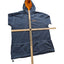 Perry Ellis Hoodie Mens Large Fleece Pullover Jacket Blue Zip Pockets Sweatshirt