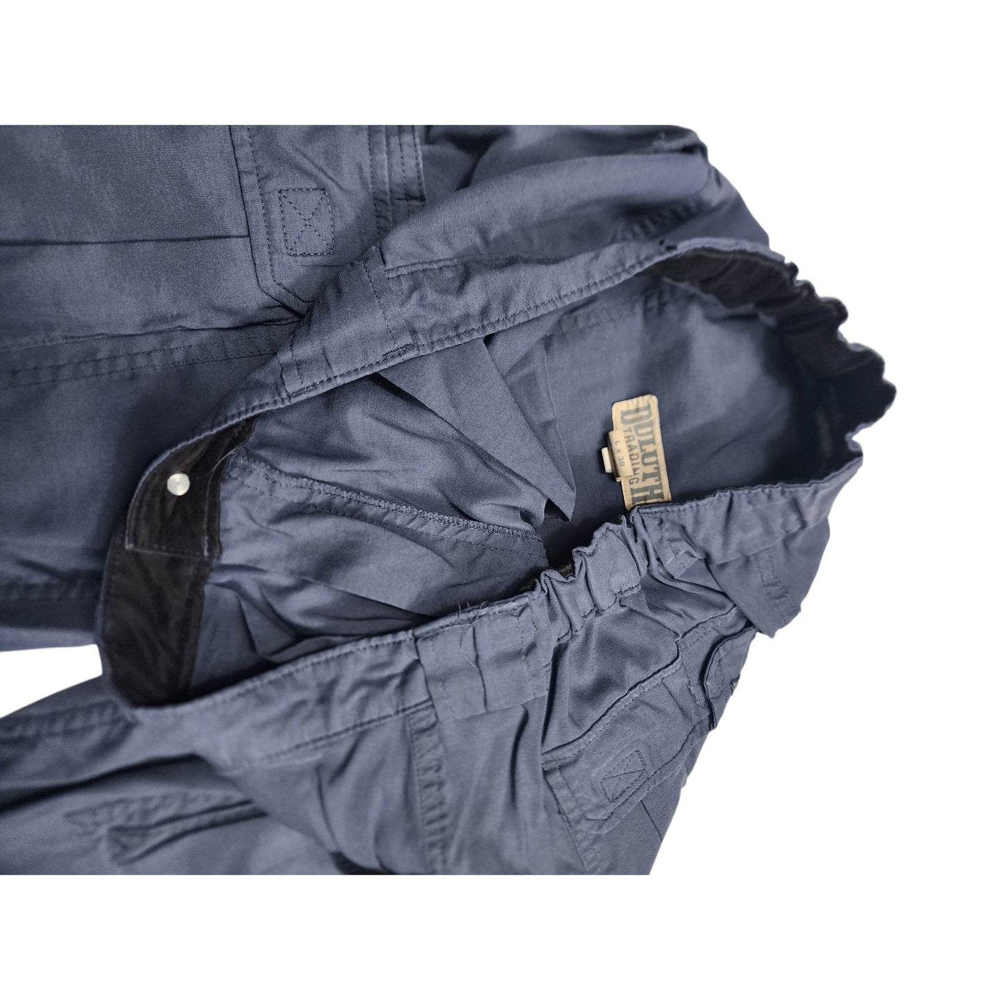 Duluth Trading Pants Mens Lx30 Workwear Blue Utility Cargo Durable Outdoor