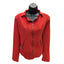 Yest Jacket Womens 10 Red Full Zip Up Stylish Lightweight Outerwear Chic Pockets