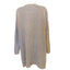 Andrea Behar Womens Large Beige Ribbed Knit Long Cardigan Sweater V Neck Cozy