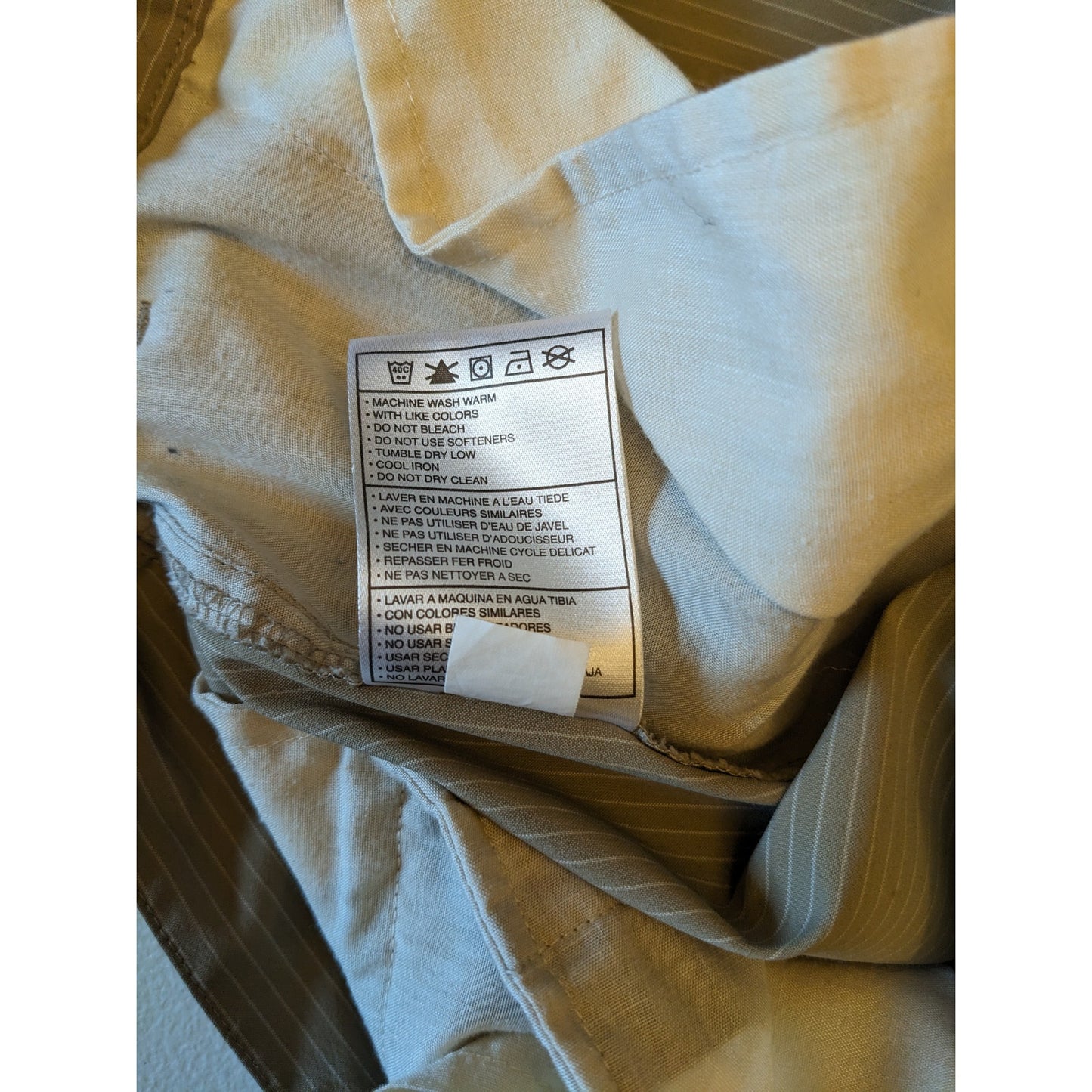 Nike Golf Shorts Mens 34 Fit Dry Beige Lightweight Stretch Polyester Spandex
