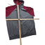 Russell Hoodie Mens 2XL Full Zip Premium Fleece Gray Maroon Hooded Sweatshirt