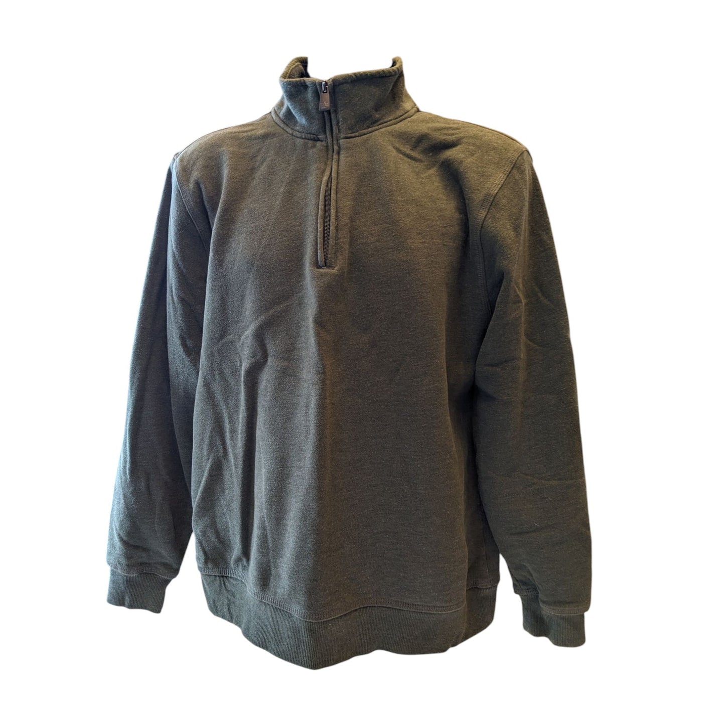Arrow Sweatshirt Mens Large Green Quarter Zip Pullover Casual Warm Fleece