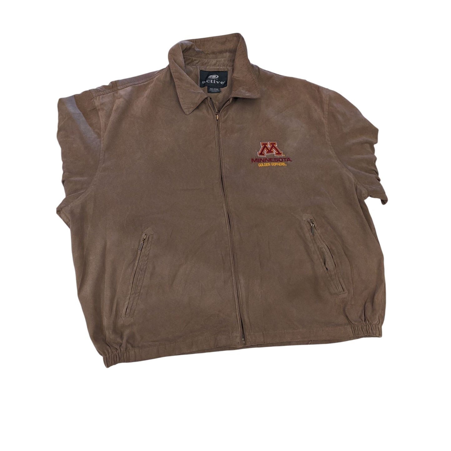 Vintage Minnesota Golden Gophers Men 2XL Jacket Active Zip Bomber Collegiate