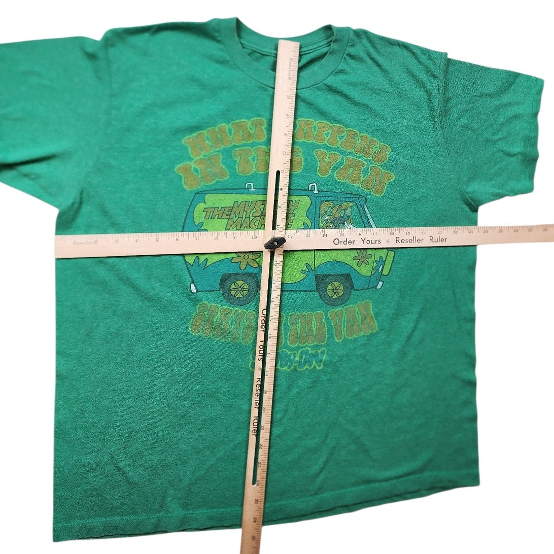 Scooby Doo Mystery Machine T Shirt Large Womens XL Graphic What Happens Van Y2K