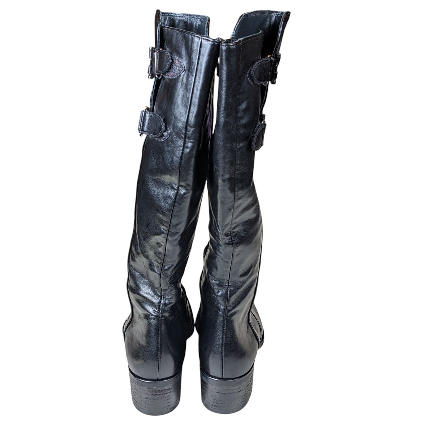 Paul Green Boots Womens 6.5 Leather Knee High Tall Riding Buckle Equestrian