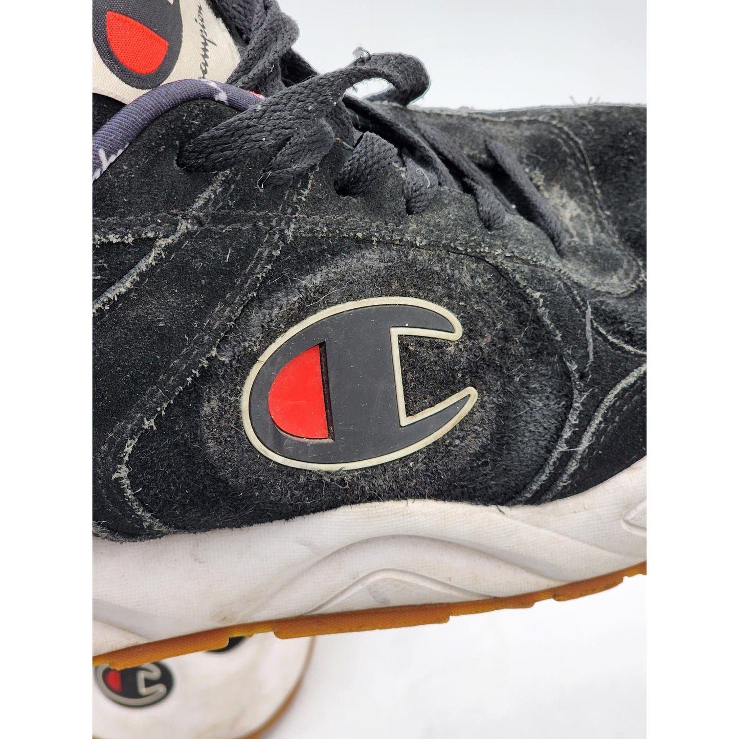 Champion Shoes Mens 12M Sneakers Trainer Gym Big C Logo Lace Up Athletic Vintage