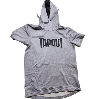 Tapout Hoodie Mens Medium Sleeveless Short Sleeve Pullover MMA Gym Sweatshirt