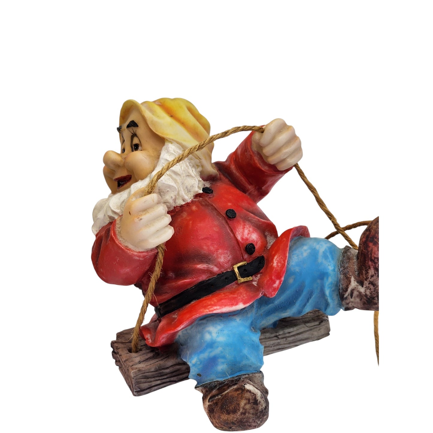 Disney Snow White Seven Dwarfs Swinging Figures Pair Whimsical Happy Bashful