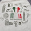 Disney Epcot World Showcase Italia Hoodie Medium Full Zip Sweatshirt Mickey Gray