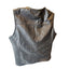 First Manufacturing Leather Vest XL Biker Motorcycle Club Riding Snap Taffeta