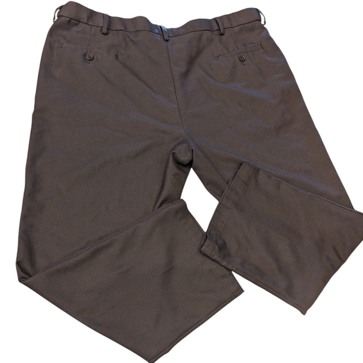 Haggar Gray Brown Dress Pants Mens 44x30 Classic Fit Office Slacks Workwear