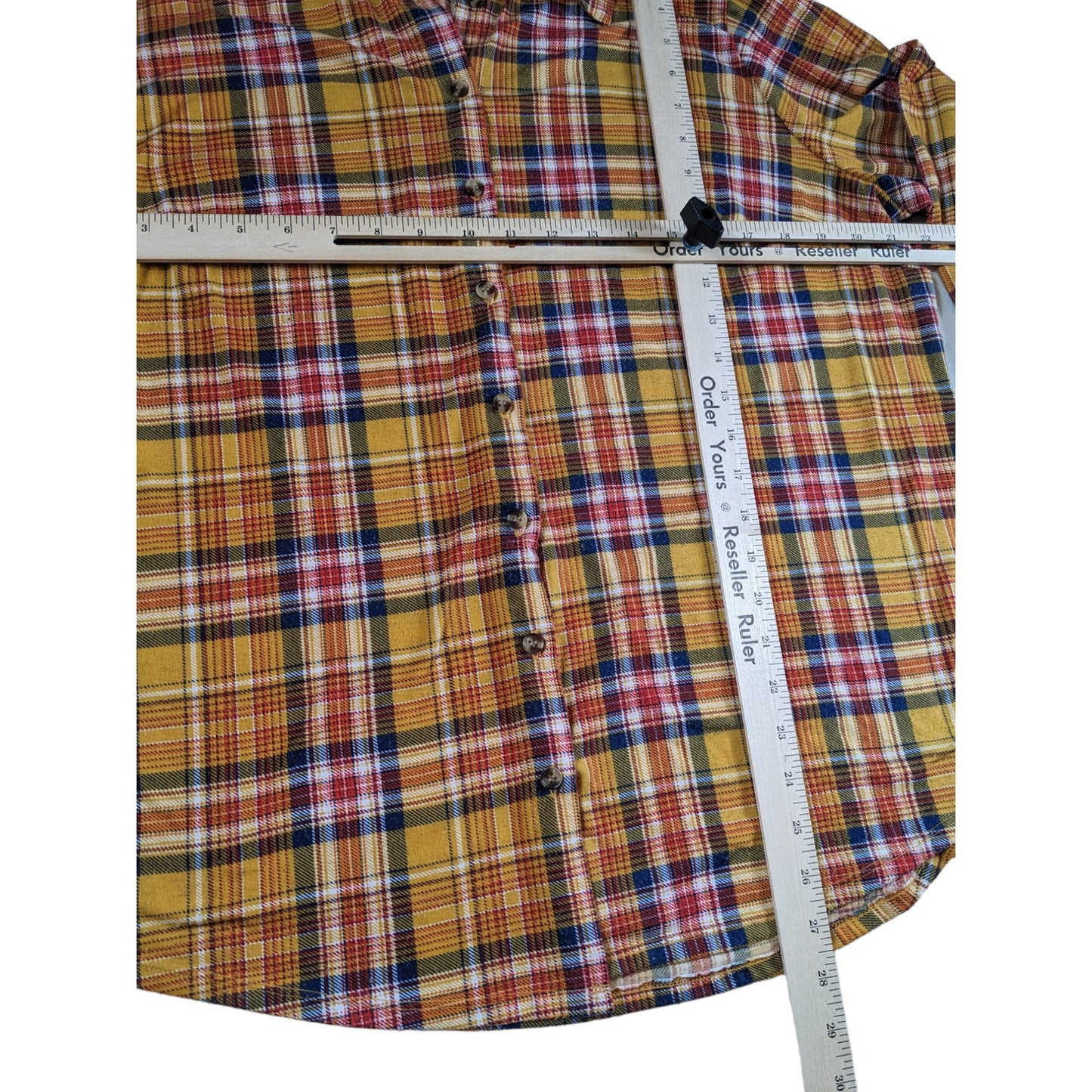 Bobbie Brooks Flannel Shirt Womens Plus 2X Long Sleeve Button Up Light Top Boho