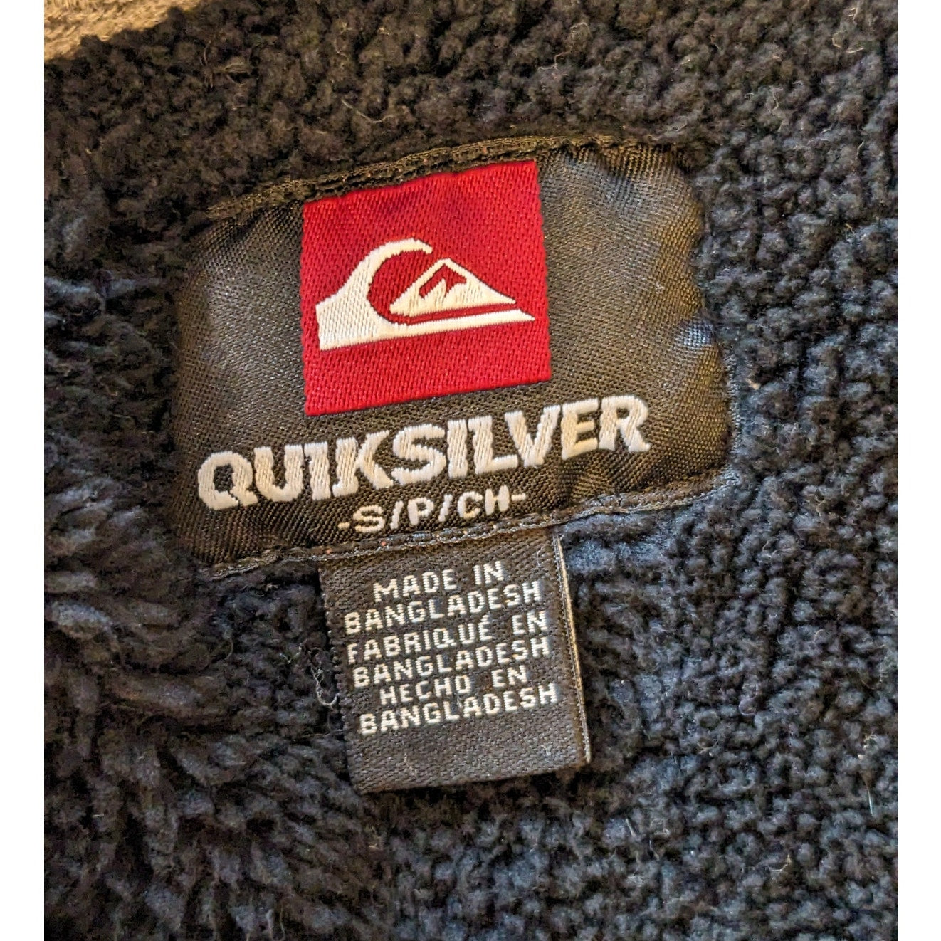 Quiksilver Hoodie Mens Small Gray Zip Up Surf Sweatshirt Kangaroo Pockets