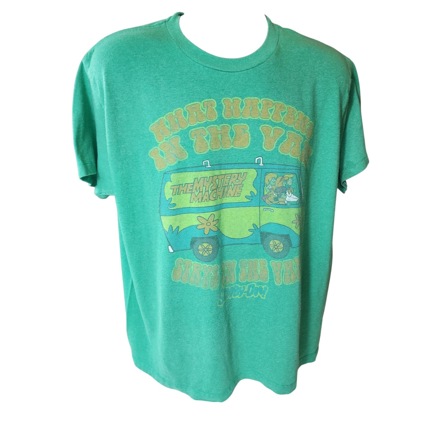 Scooby Doo Mystery Machine T Shirt Large Womens XL Graphic What Happens Van Y2K