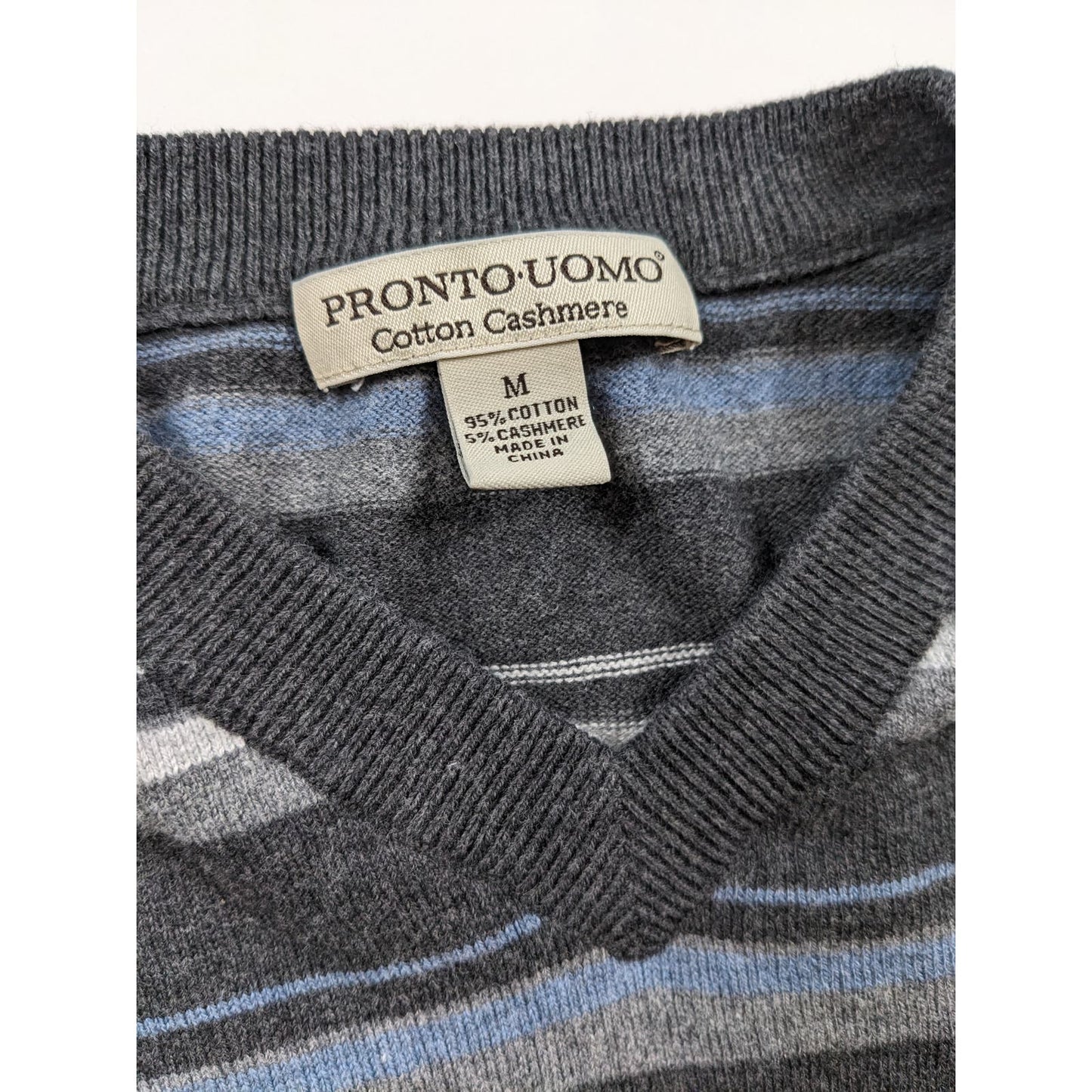 Pronto Uomo Cotton Cashmere Sweater Mens Medium Sweater