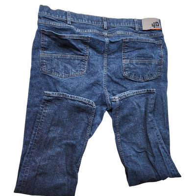 Duluth Trading 40 Grit Work Jeans Men 44x32 Slim Fit Carpenter Denim Pant Rugged