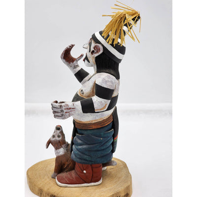 Kachina Doll Hopi Clown Neil David Vintage Native American Kewa Koyala Signed 11"