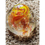 Paperweight Art Glass Orange Yellow Floral Vintage Collectible Home Office Decor