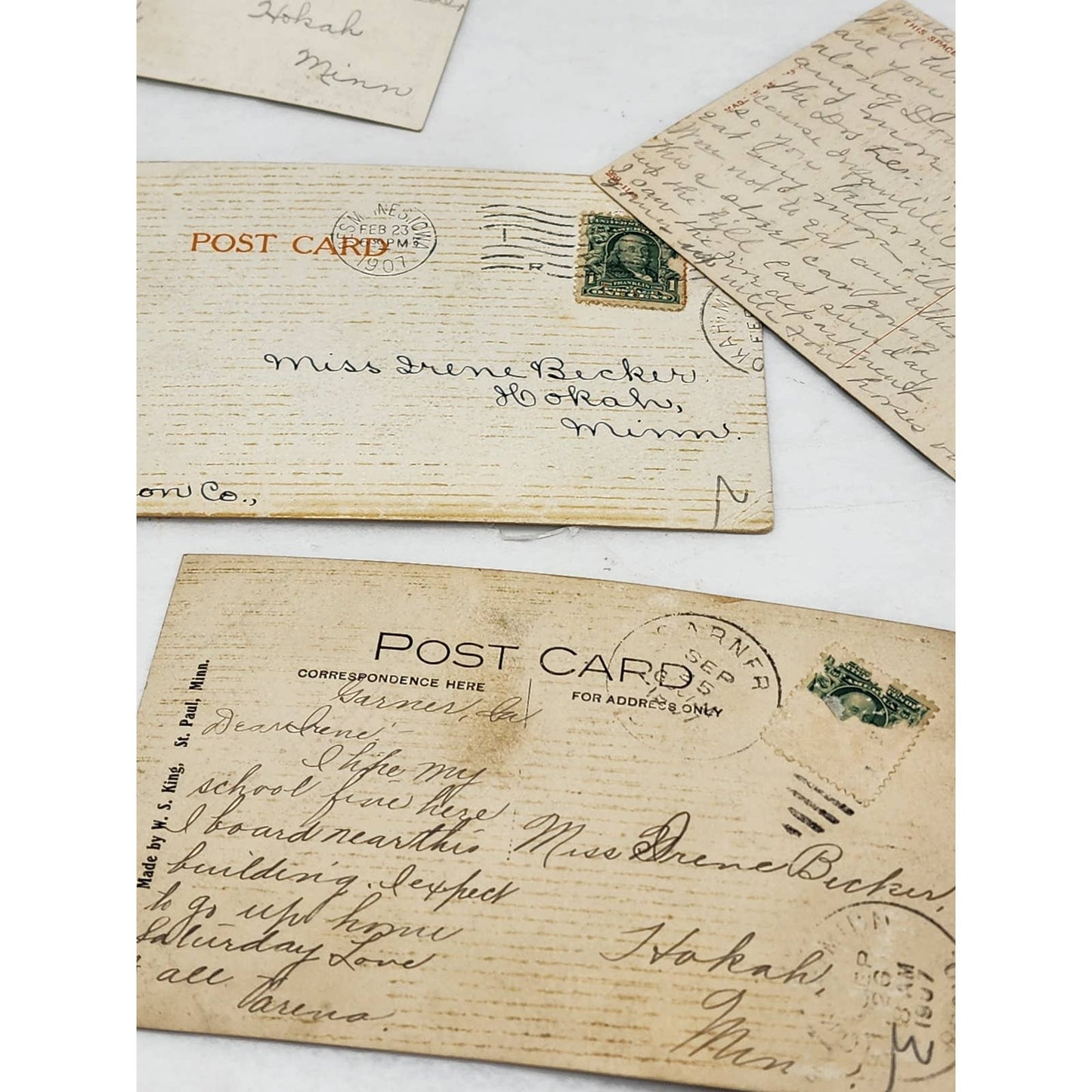 c1907 PostCard Lot Iowa Garner Elevator Dubuque Mason City Guttenberg Highland