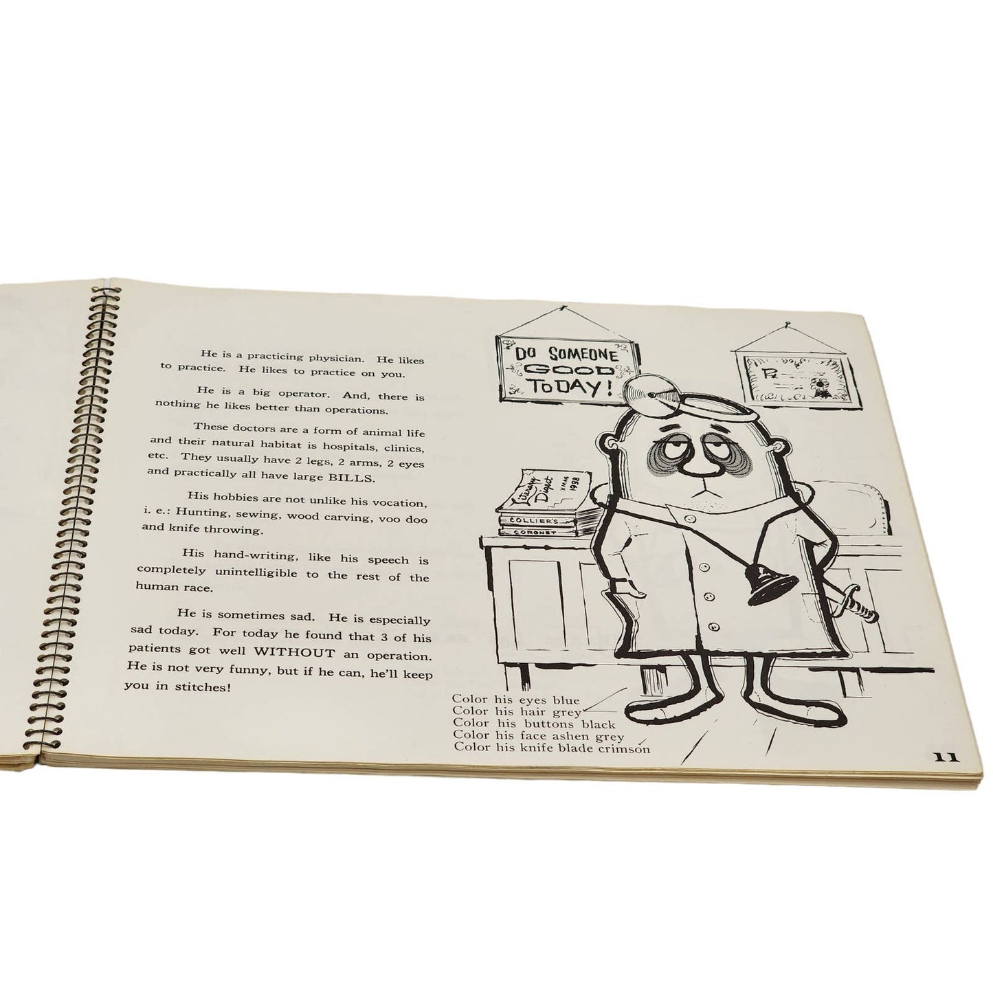 Friend Or Enema By Charles Clark Hospital Humor Nurse Illustrated Vintage 1962