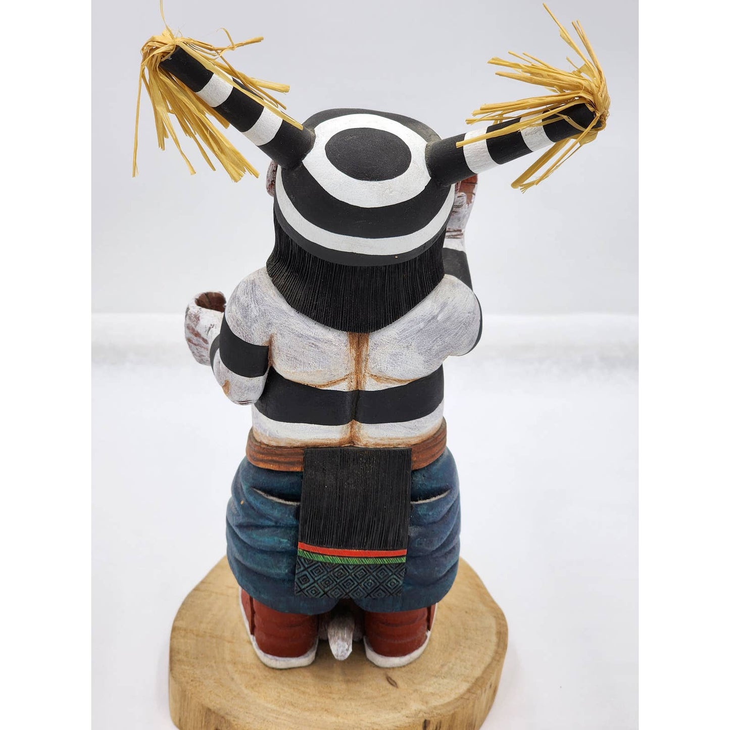 Kachina Doll Hopi Clown Neil David Vintage Native American Kewa Koyala Signed 11"