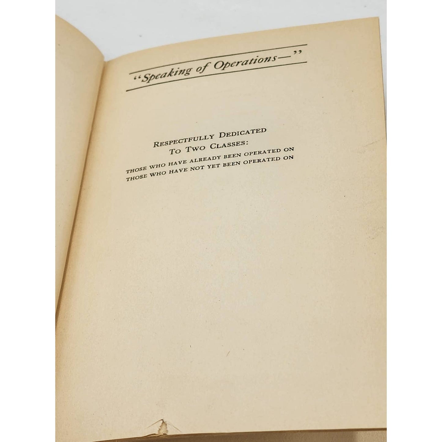 Perfectly Painless Speaking Of Operations By Irvin Cobb Illustrated Antiquarian