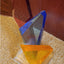 Haziza Large Lucite Sculpture Multi Colored Acrylic Mid Century Modern Abstract