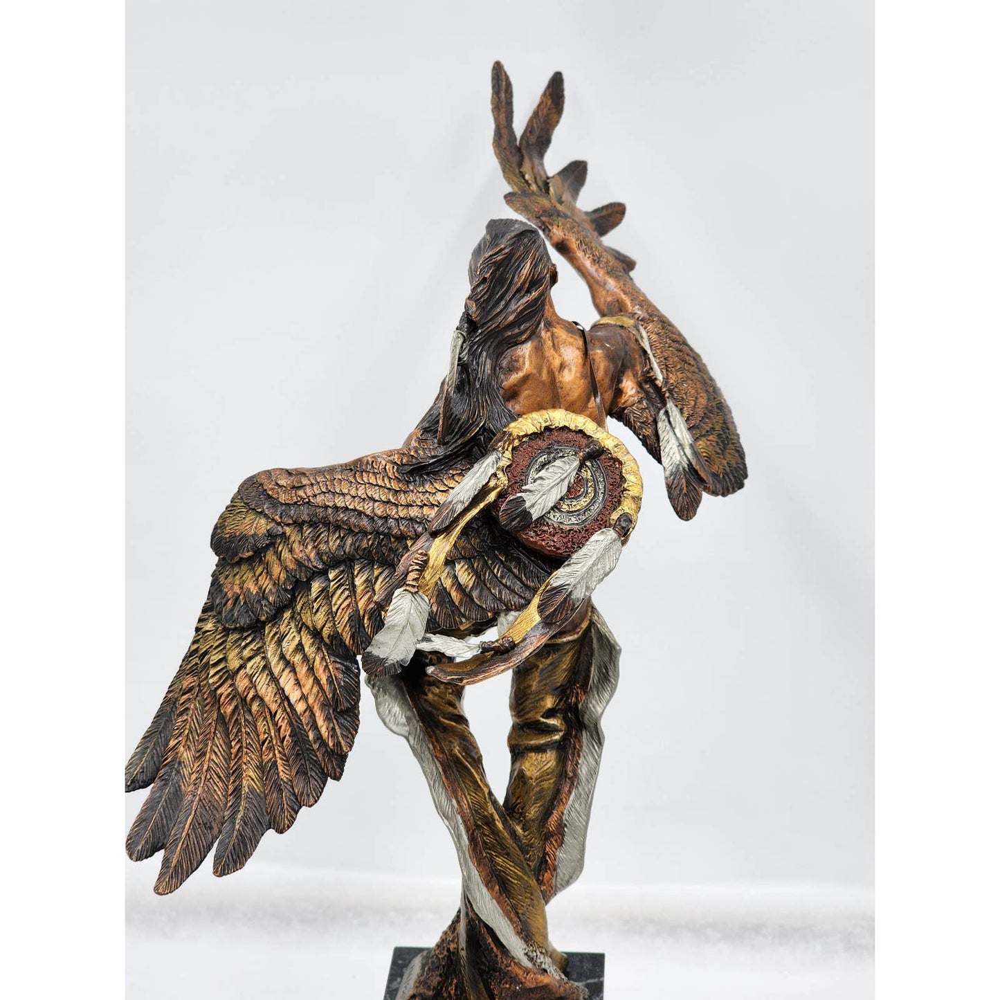 Legends Dan Medina Sculpture Vision Quest Bronze Indian Western Vintage Limited