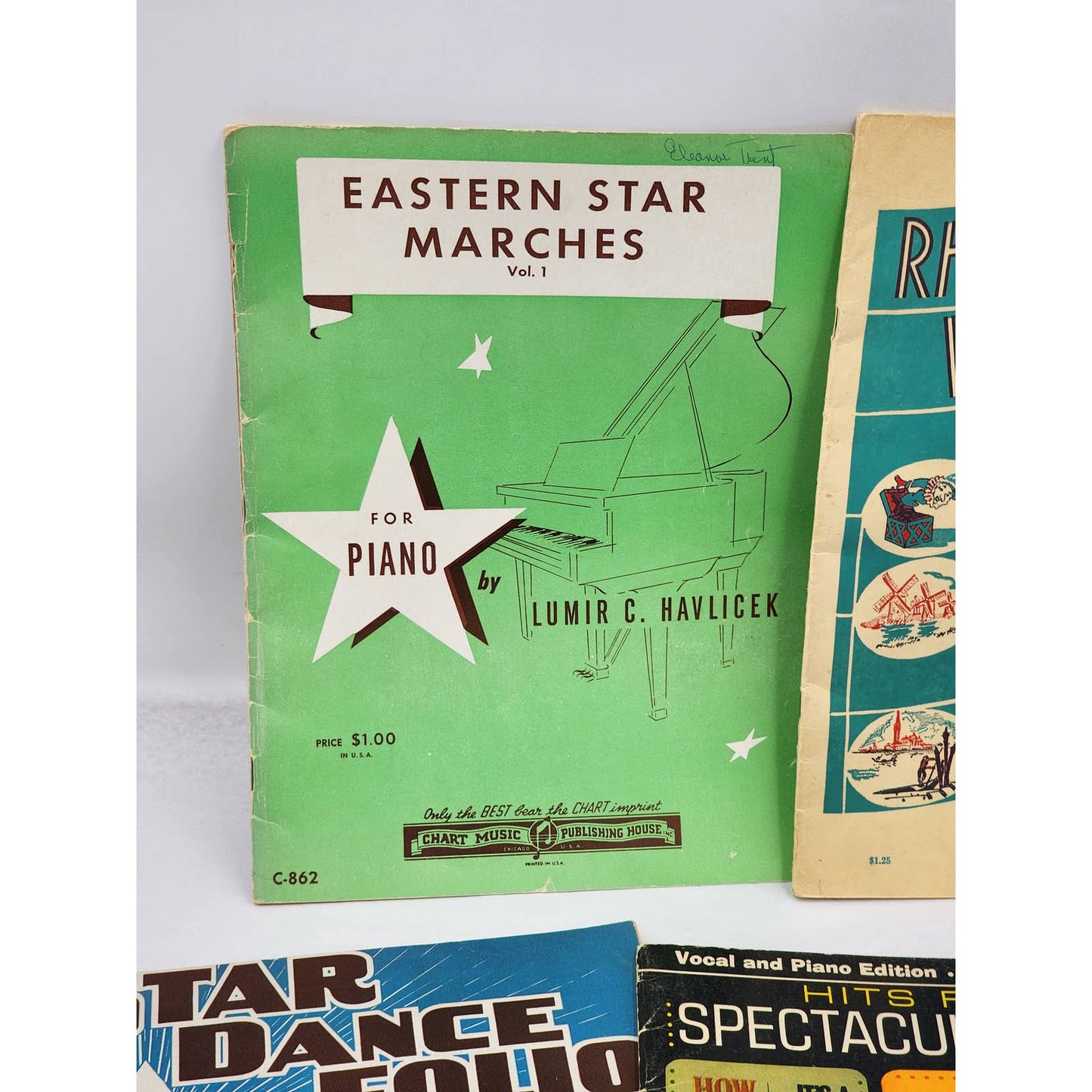 Vintage Piano Sheet Music  Rhythmic Variety Eastern Star Marches Star Dance Love