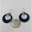 Double Circle Dangle Earrings Women Blue Fashion Elegant Classy Fashion Jewelry