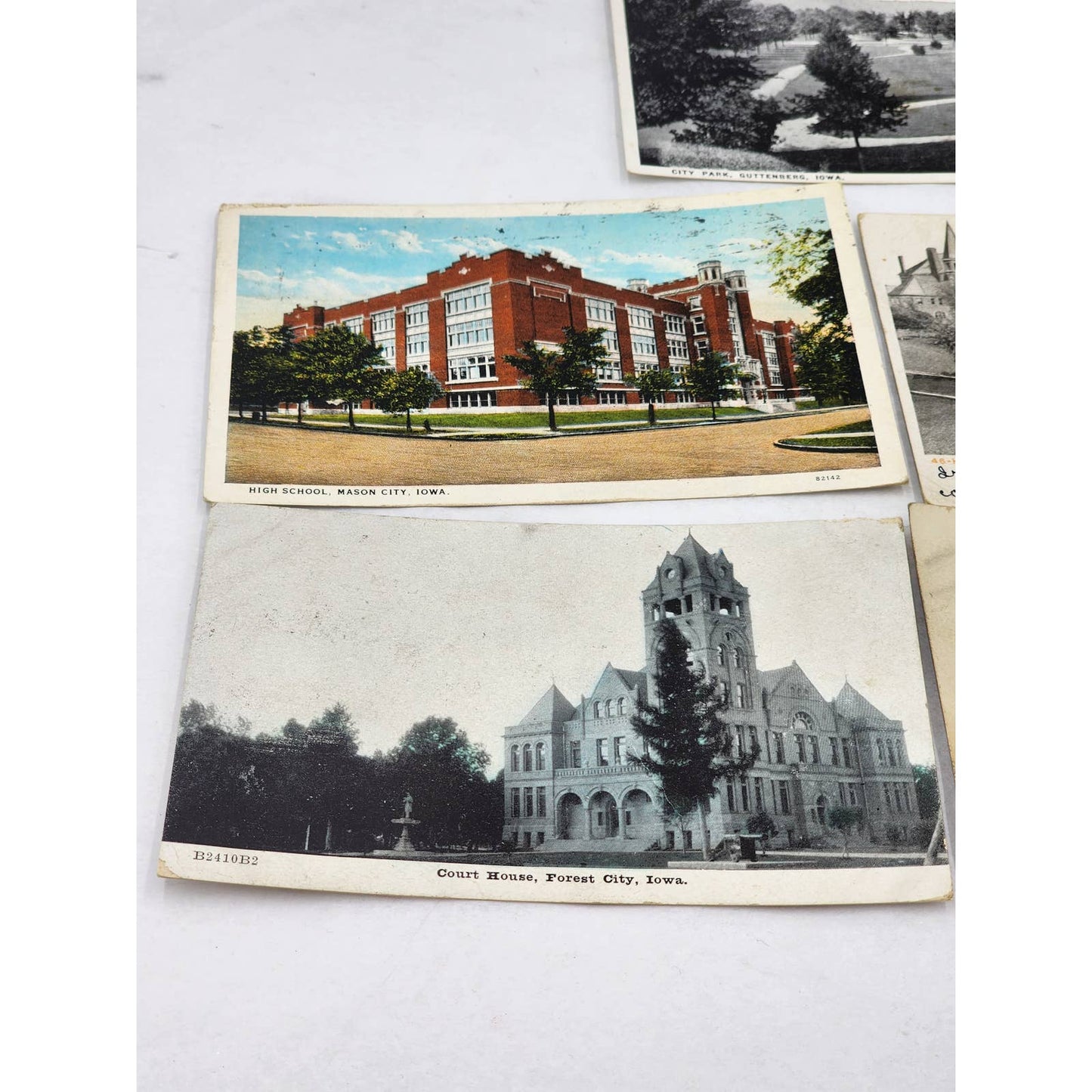 c1907 PostCard Lot Iowa Garner Elevator Dubuque Mason City Guttenberg Highland