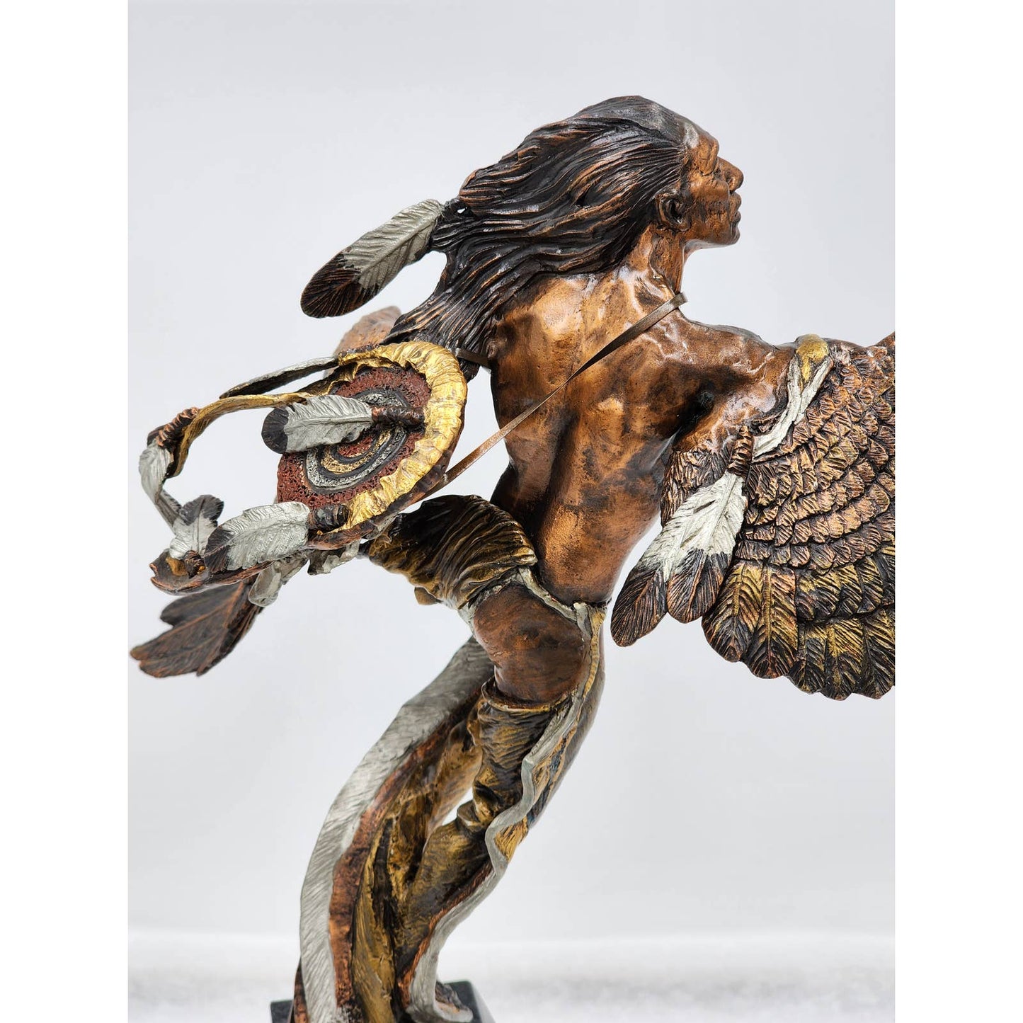 Legends Dan Medina Sculpture Vision Quest Bronze Indian Western Vintage Limited
