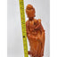 Guan Yin Goddess Statue Orange Bodhisattva Lotus Flower Deity Asian Buddhism 19"