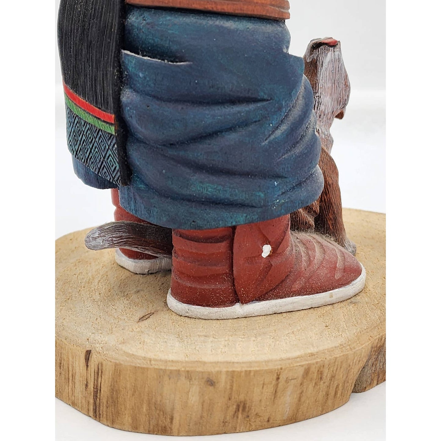 Kachina Doll Hopi Clown Neil David Vintage Native American Kewa Koyala Signed 11"