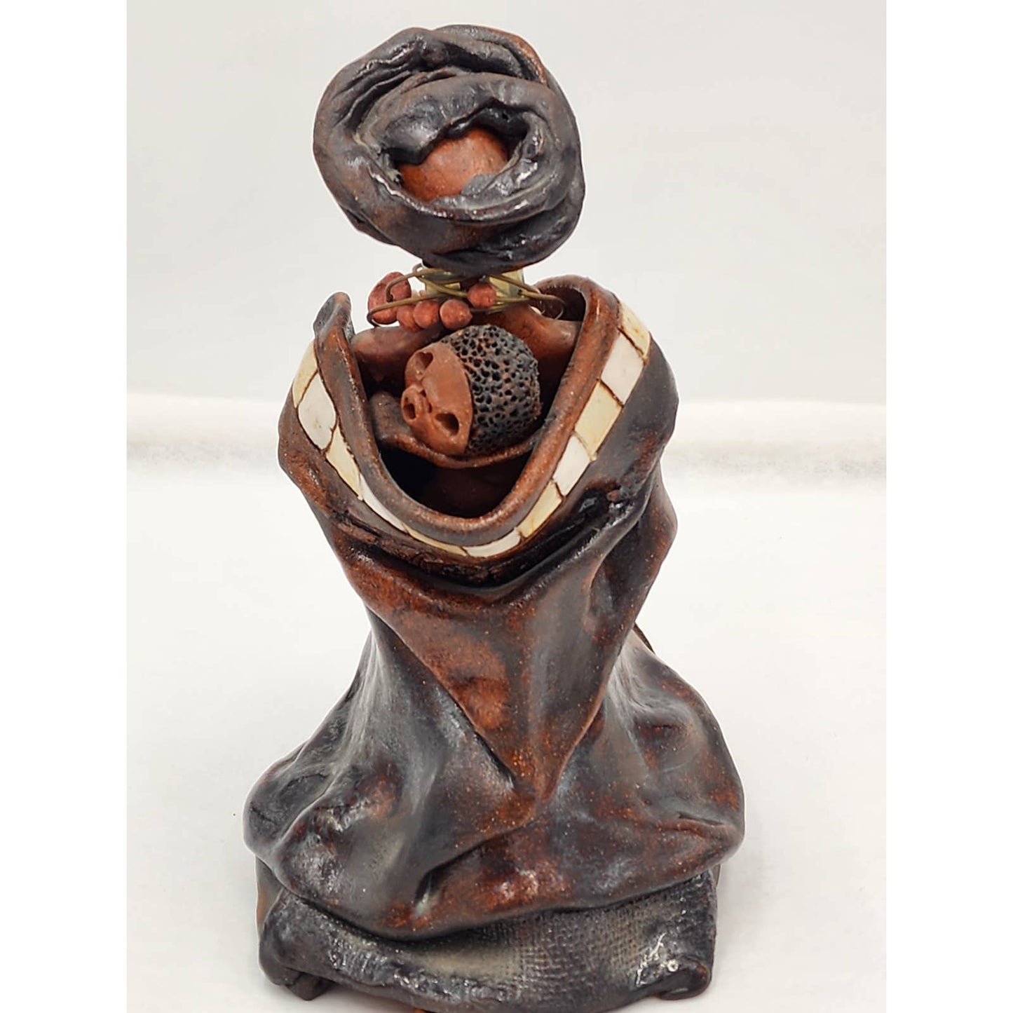Tribal Art African Sculpture Woman Child Motherhood Ethnic Cultural Rare 10"