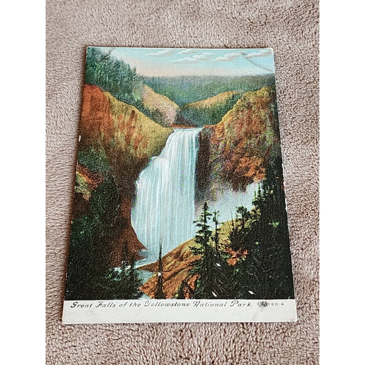 Postcard Lot c1909 Yellowstone National Park Firehole Cascade Old Faithful