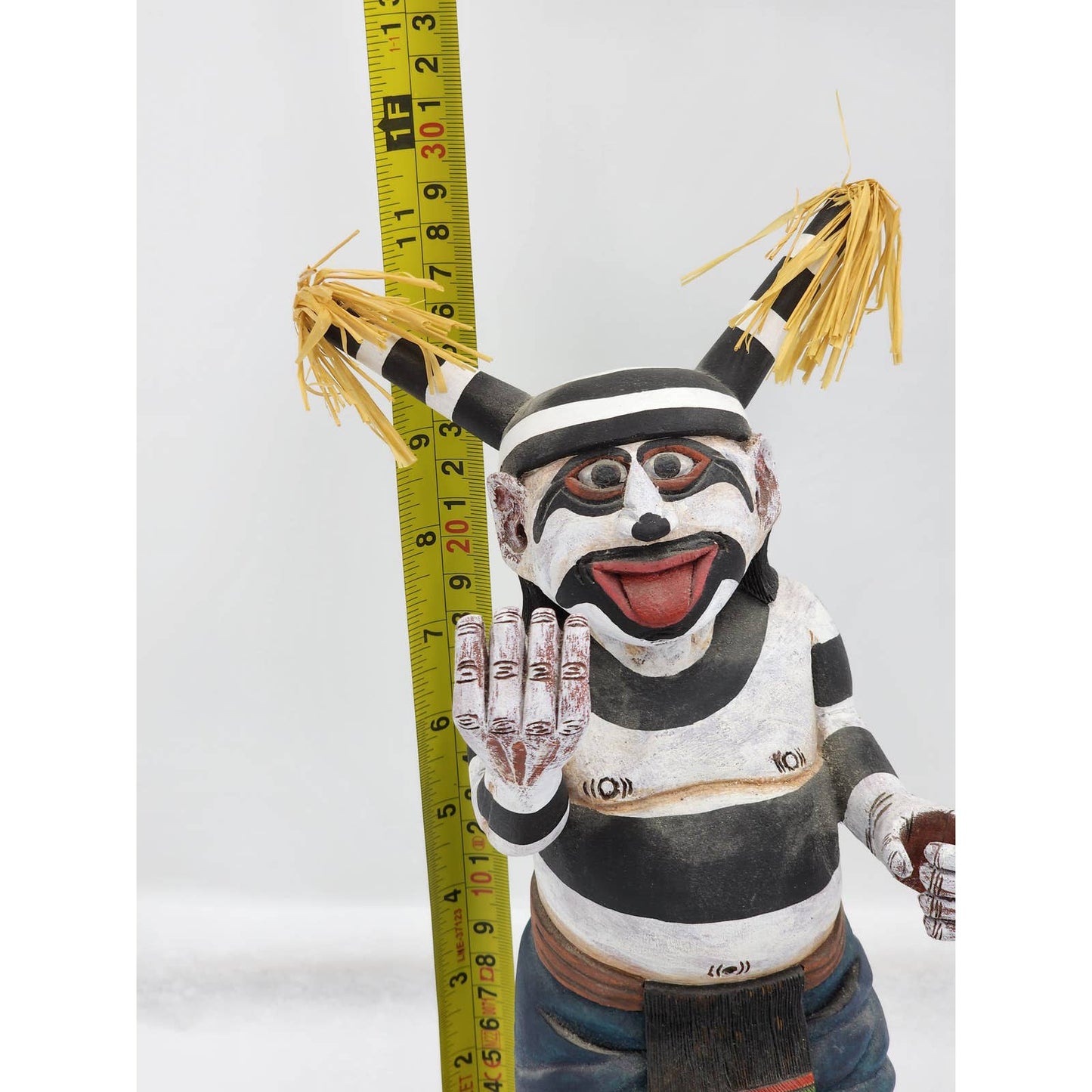 Kachina Doll Hopi Clown Neil David Vintage Native American Kewa Koyala Signed 11"