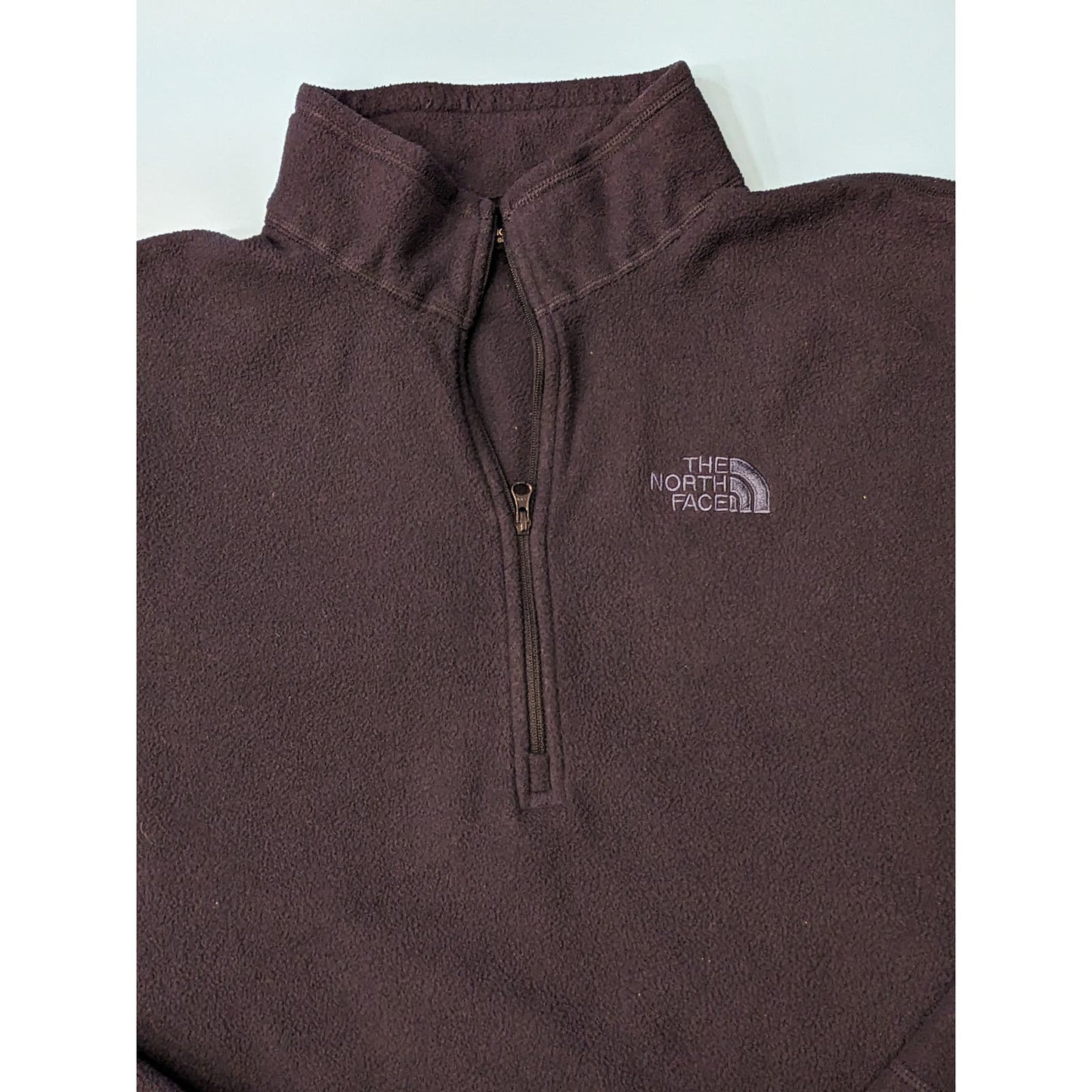 North Face Mens Fleece Sweatshirt Sz L Zip Up Pullover Soft Comfort Glacier Blue
