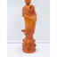 Guan Yin Goddess Statue Orange Bodhisattva Lotus Flower Deity Asian Buddhism 19"