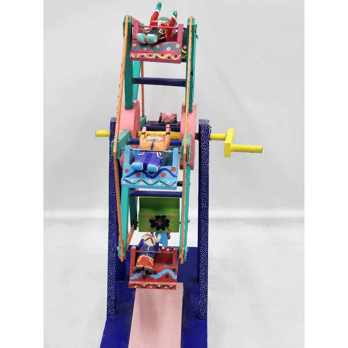 Alebrijes Oaxaca Ferris Wheel Signed Agustin Vasquez Aguilar Folk Art Mexico 17"
