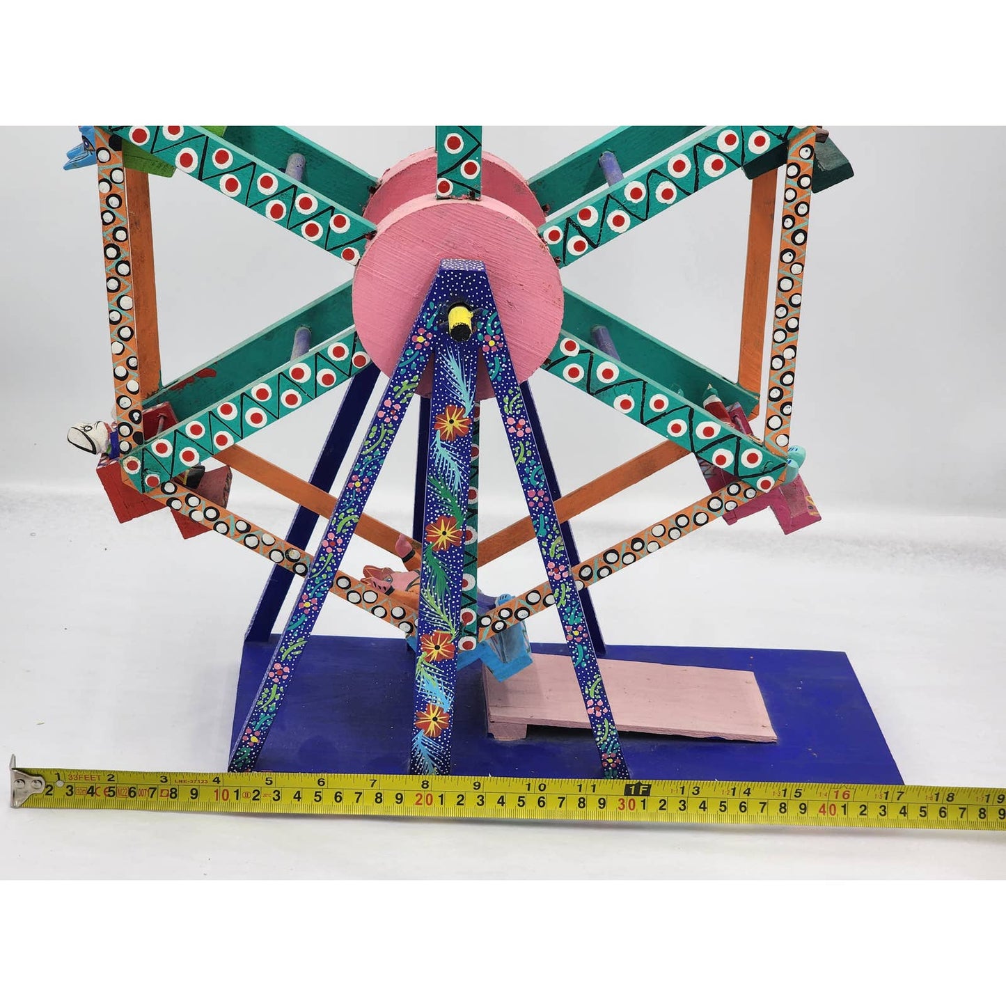 Alebrijes Oaxaca Ferris Wheel Signed Agustin Vasquez Aguilar Folk Art Mexico 17"