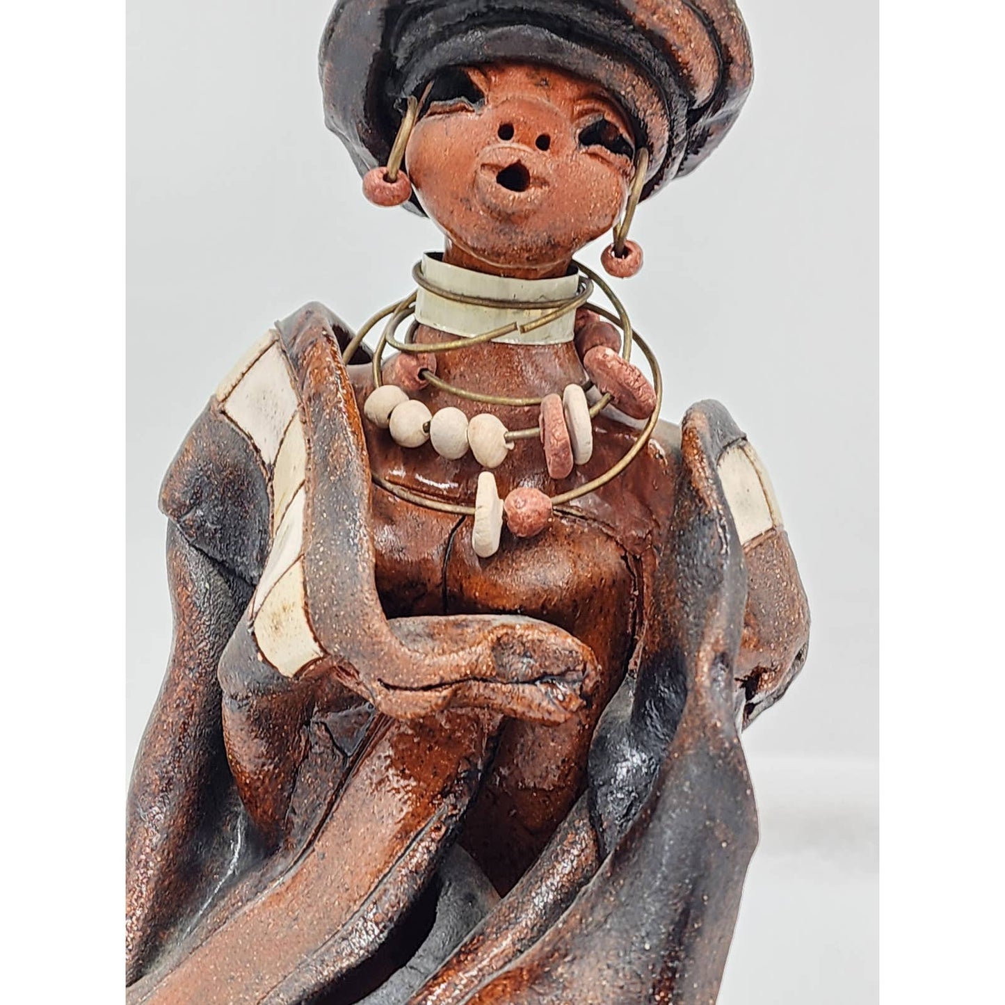 Tribal Art African Sculpture Woman Child Motherhood Ethnic Cultural Rare 10"