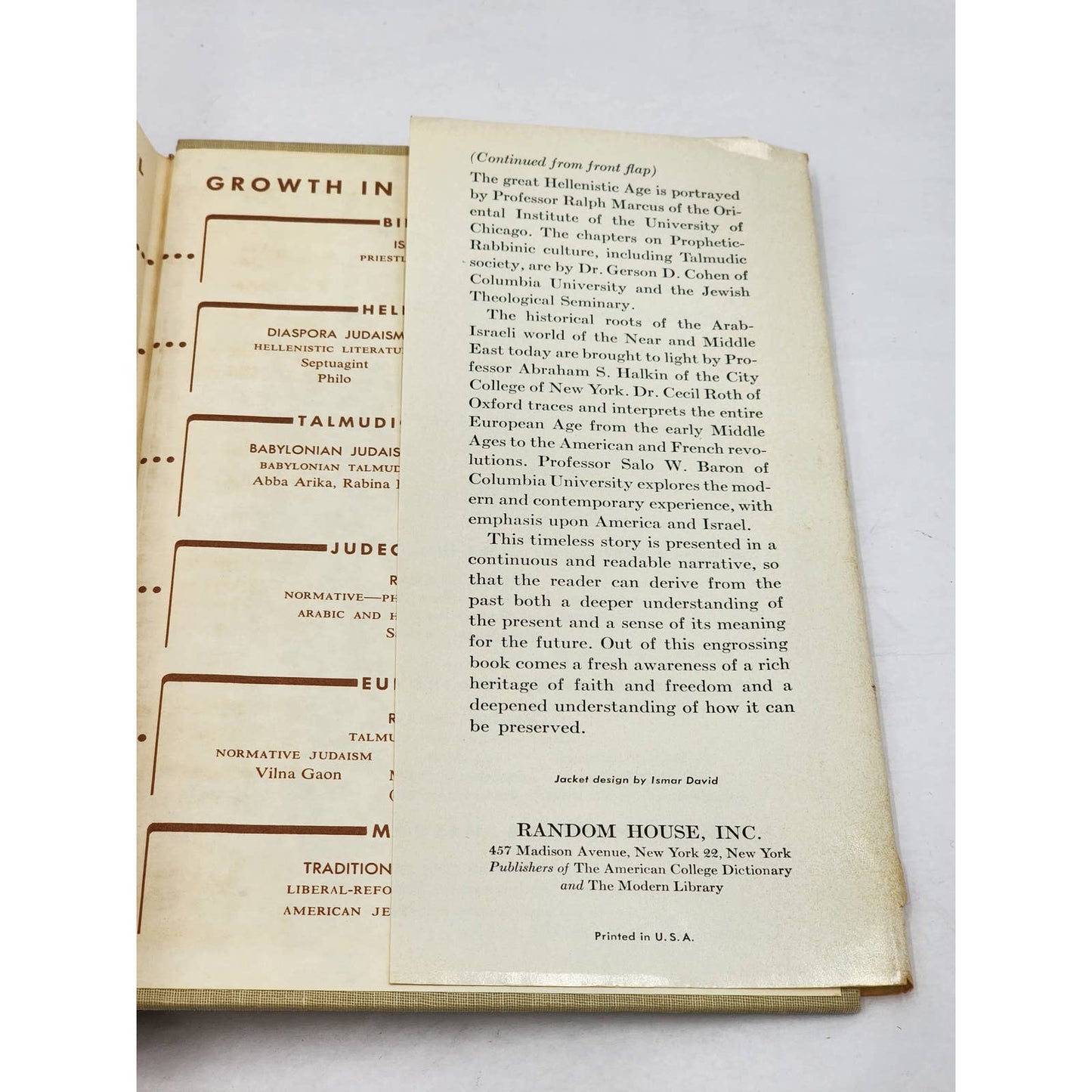 Great Ages Ideas Of The Jewish People By Leo Schwarz First Printing Vintage 1956
