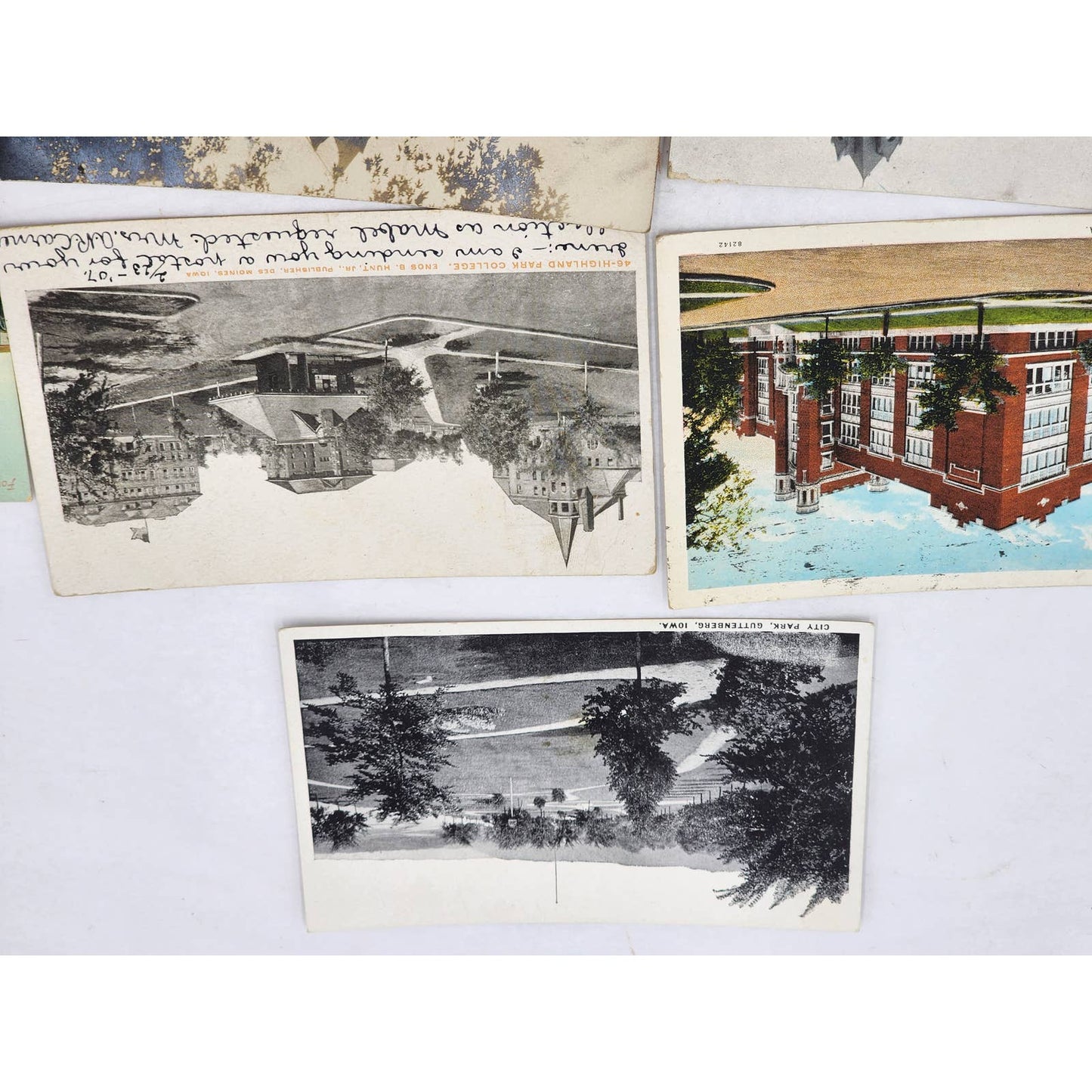 c1907 PostCard Lot Iowa Garner Elevator Dubuque Mason City Guttenberg Highland