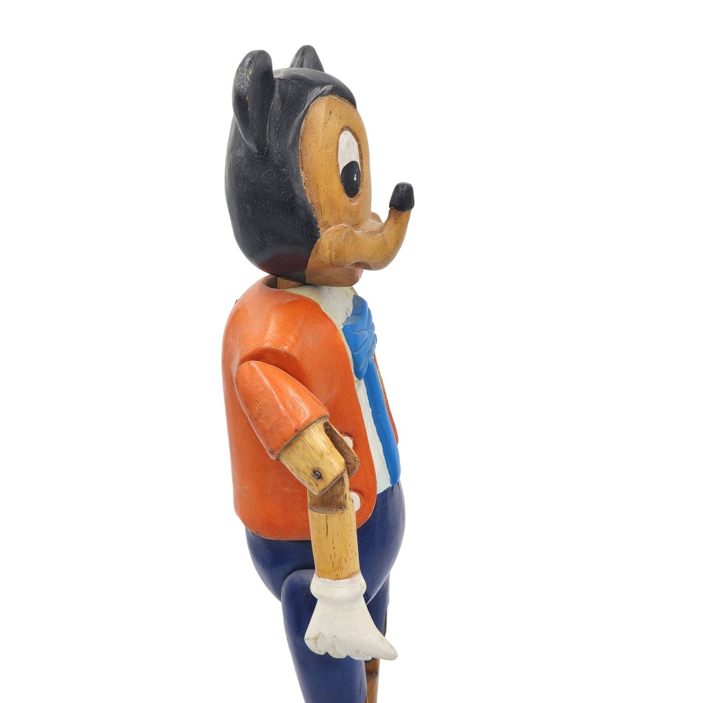 Rare Disney Mickey Mouse Marionette Puppet On Stand Vintage Collectible Wood 17"