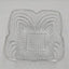 Vintage Glass Square Crystal Dish Flower Petal Centerpiece Serving Bowl Candy