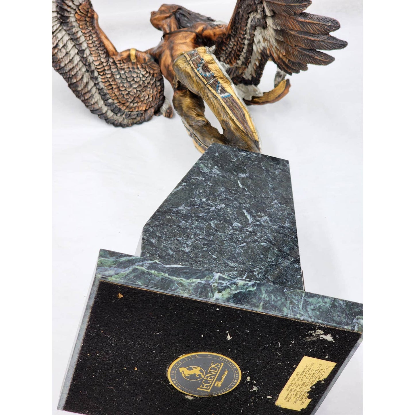Legends Dan Medina Sculpture Vision Quest Bronze Indian Western Vintage Limited