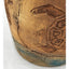 African Hand Drum Stone Carvings Lizard Birds Turtle Heavy 13"